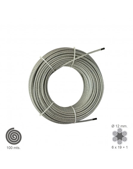 Cable Galvanizado  12 mm. (Rollo 100 Metros) No Elevacion