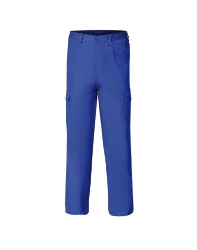 Pantalon De Trabajo Largo, Color Azul, Multibolsillos, Resistente, Talla 44