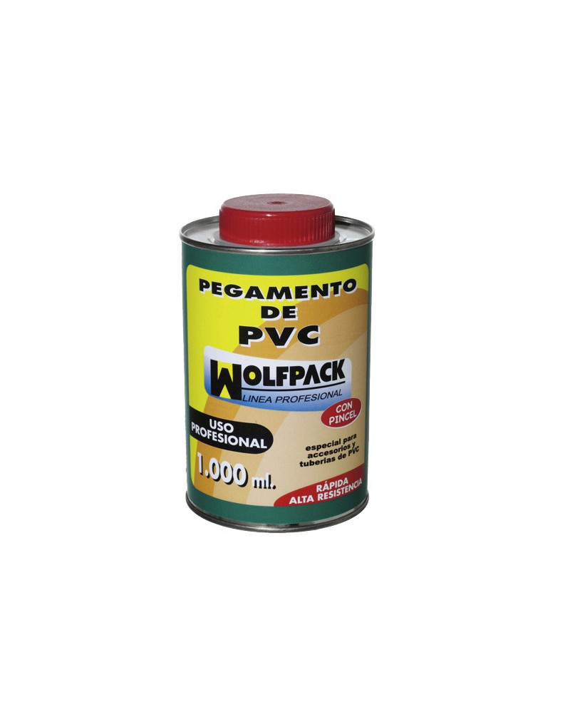 Pegamento Pvc  Wolfpack  Con Pincel 1000 ml.