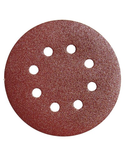 Lija recambio velcro disco Ø 125 mm. con agujeros grano 180 (10 Piezas)