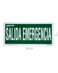 Cartel Salida De Emergencia 15x30 cm.