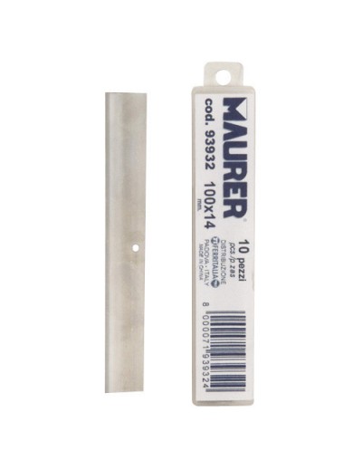 Hoja Reccambio Rascador Mango Metálico Maurer 10cm (10 piezas)