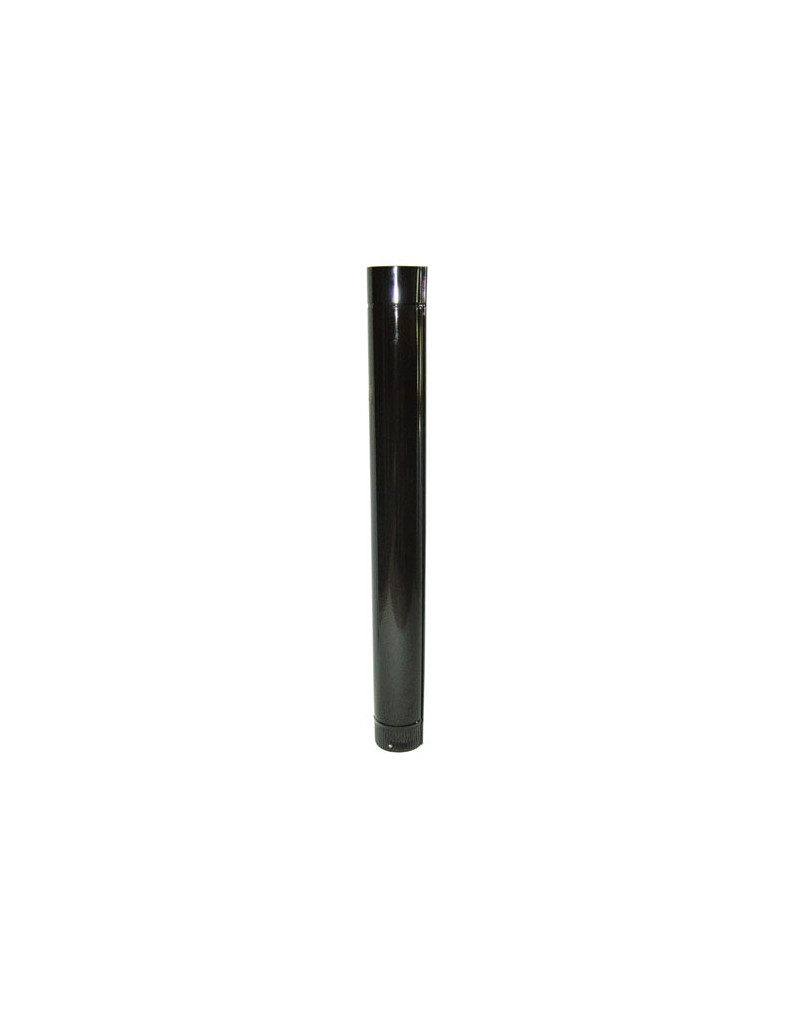 Wolfpack Tubo de Estufa Acero Vitrificado Negro Ø 110 mm. Ideal Estufas de Leña, Chimenea, Alta resistencia, Color Negro