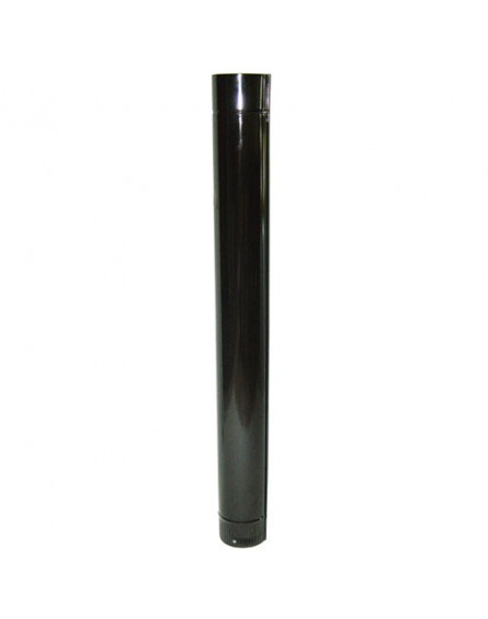Wolfpack Tubo de Estufa Acero Vitrificado Negro Ø 120 mm. Ideal Estufas de Leña, Chimenea, Alta resistencia, Color Negro