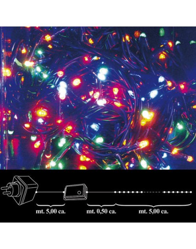 Luces Navidad 100 Leds Color Interior / Exterior Ip44