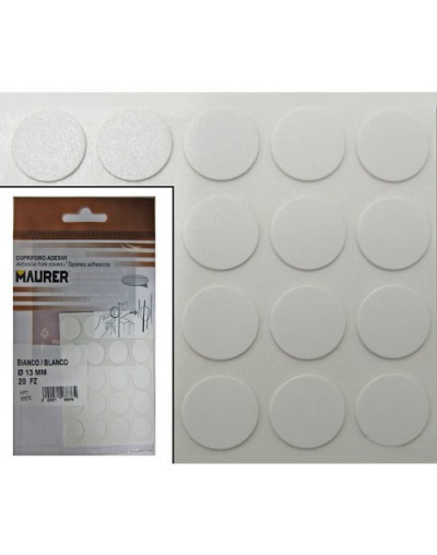 Tapatornillos Adhesivos Blanco (Blister 20 unidades)