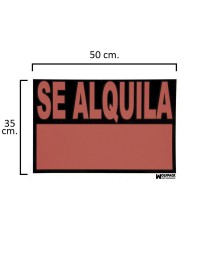 Cartel Se Alquila  50x35 cm.