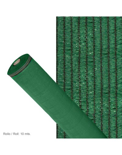 Malla Sombreo Rollo 1 x 10 metros, Reduce Radiación, Protección Jardín y Terraza, Regula Temperatura, Color Verde Claro