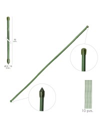 Tutor Varilla Bambú Plastificado Ø  8  - 10 mm. x  90 cm. (Paquete 10 Unidades)