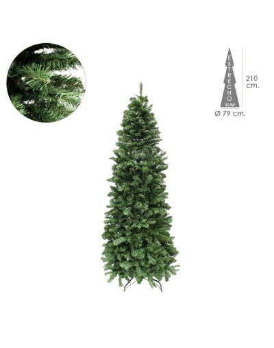 Arbol De Navidad 210 cm. Slim (estrecho) 972 Ramas PVC