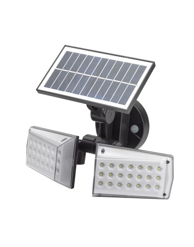 Aplique Solar Led Doble Con Sensor de Movimiento / Crepuscular 450 Lumenes. Protección IP65