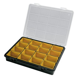 Organizador Plastico 16 Compartimentos Extraibles 242x188x37 mm. Caja Almacenaje,...